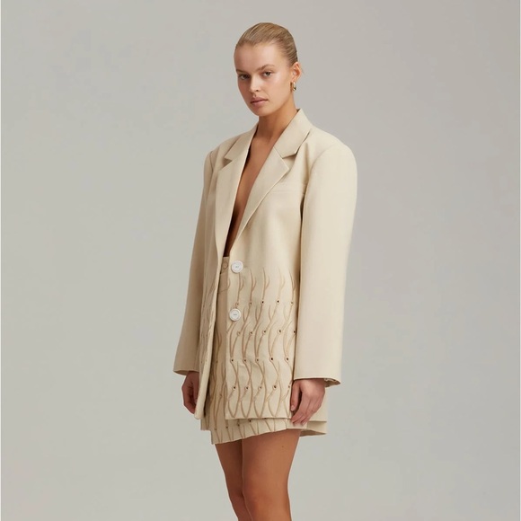 C/MEO Collective Persuasive Blazer Tan Size 6 Medium - Picture 3 of 9